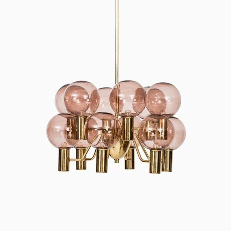 

Postmodern minimalist creative living room glass chandelier Nordic creative dining room bedroom study art model room chandelier