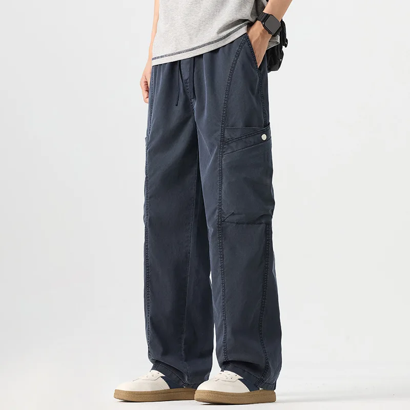 Men's 2026 Summer New Straight Spring and Autumn Scimitar Tooling Casual Pants