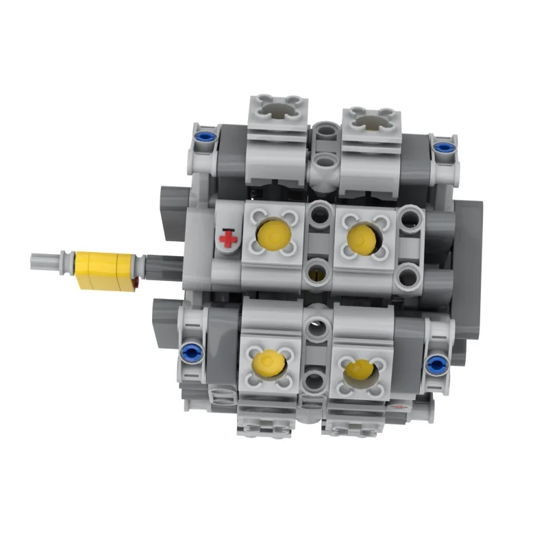 8/16 cilinder Nieuwe mechanische Technische radiale motor MOC bouwsteen onderdelenpakket DIY educatief speelgoed