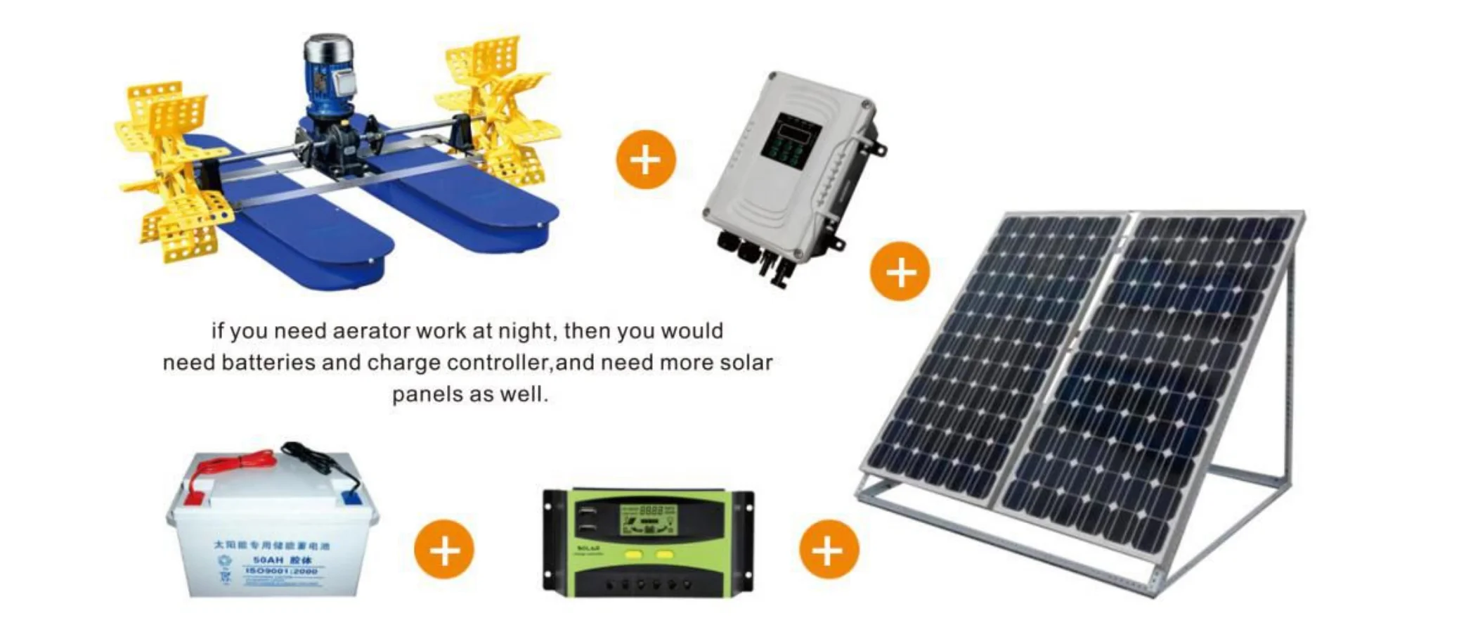 Solar Powered Paddle Wheel Aerator Supplier Water Wheel Solar Aerator for Fish Farming Pond