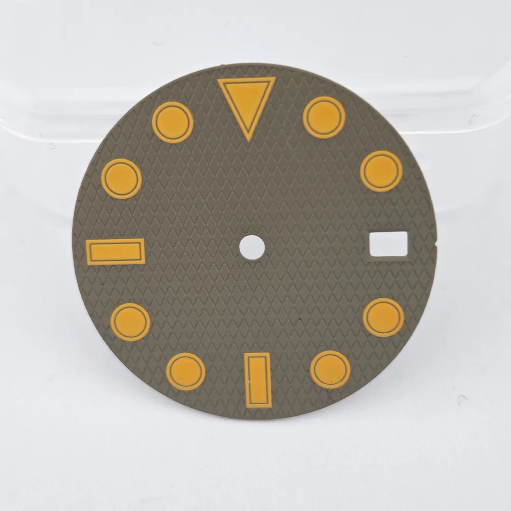 ใหม่ 28.5 มม.นาฬิกาDialโลโก้ที่กําหนดเองเลเซอร์พิมพ์โลโก้/ชื่อนาฬิกาDial DIY NH35 นาฬิกาDial NH35 เหมาะสําหรับNH35/36 การเคลื่อนไหว