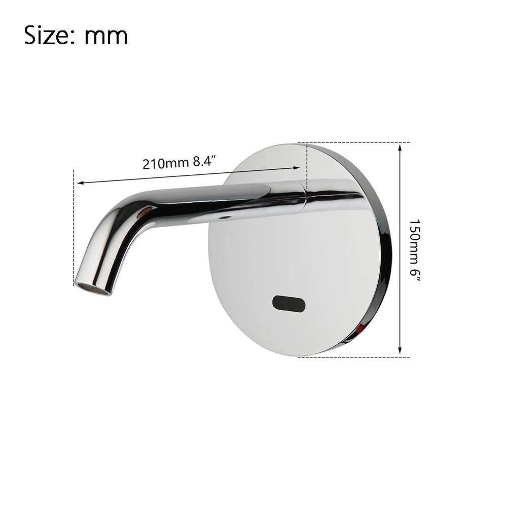 Torayvino Bathroom Faucet With Sensor Quick Open Chrome Brass Tap Wall Mount Just Cold Taps Induction Faucets Sink Tap
