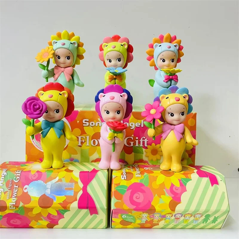 Nouveau Sonny Angel boîte aveugle série de fleurs Mini figurines d'anime ornements poupées Fans enfants cadeau d'anniversaire de noël