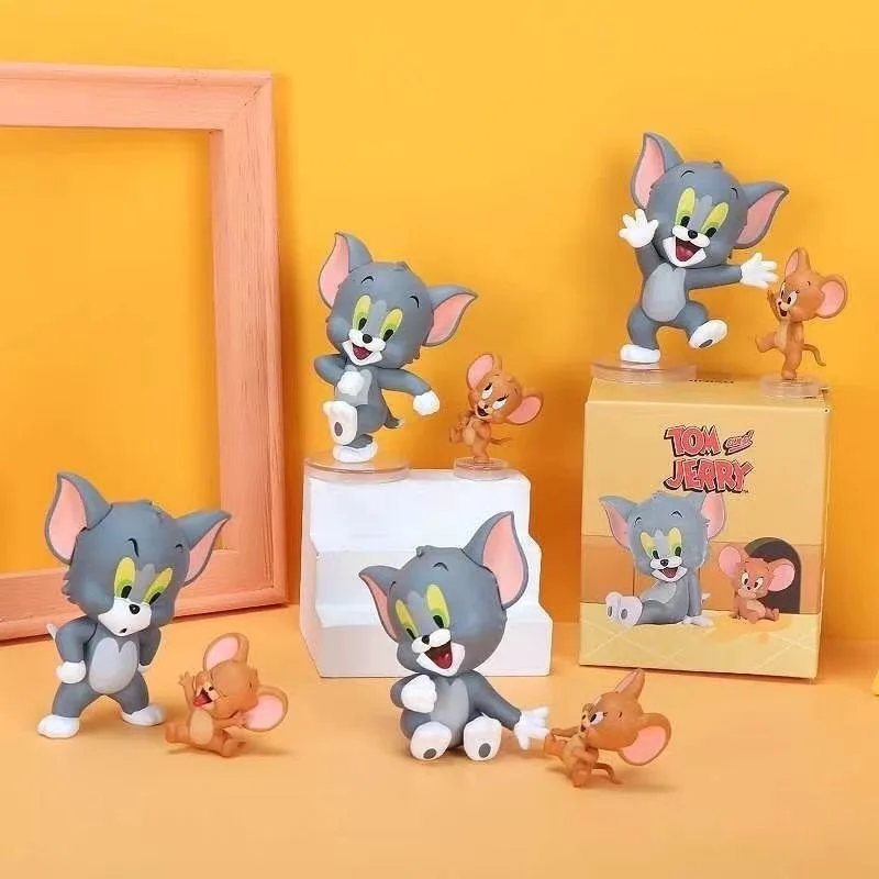 Tom and Jerry Animation Peripheral Figures Model Creative Kawaii Cake Baking Ornaments Personalized Car Toys Gift Wholesale