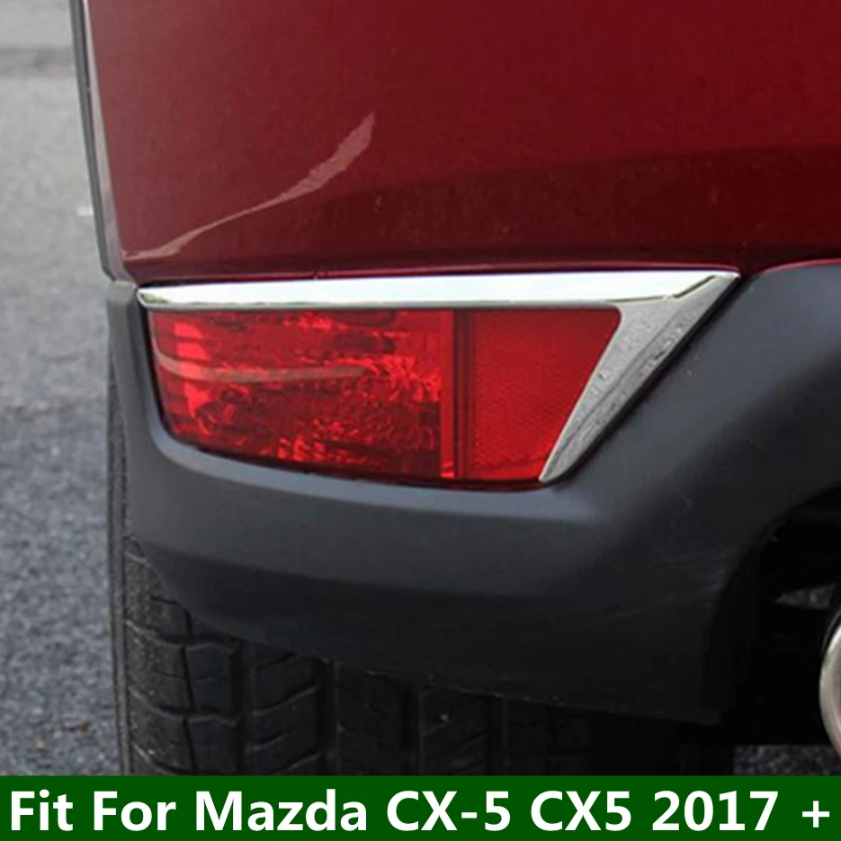 

ABS Chrome Rear Tail Fog Light Lamp Cover Trim Bumper Protector Frame Fit For Mazda CX-5 CX5 2017 - 2021 Car Accessories