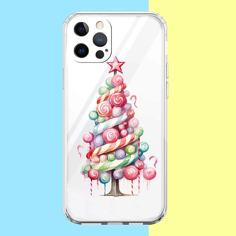 Christmas Tree New Year Phone Case for Xiaomi Mi Poco F3 X3 X4 GT NFC M3 M4 11 Ultra 12 11X 11i Pro Lite Soft Transparent Cover