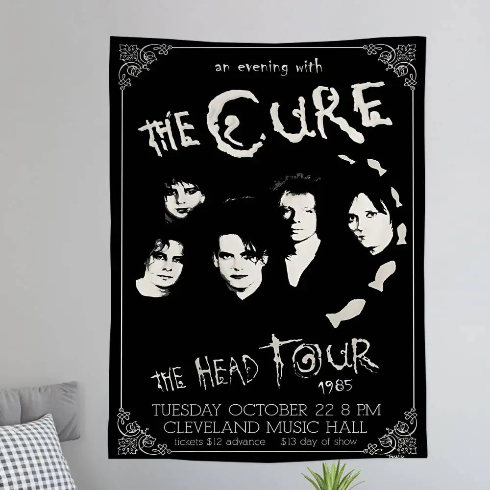 Klassische C-Cure Rock Band Hippie Wandbehang Wandteppiche für Wohnzimmer Home Dorm Decor Art Home Decor