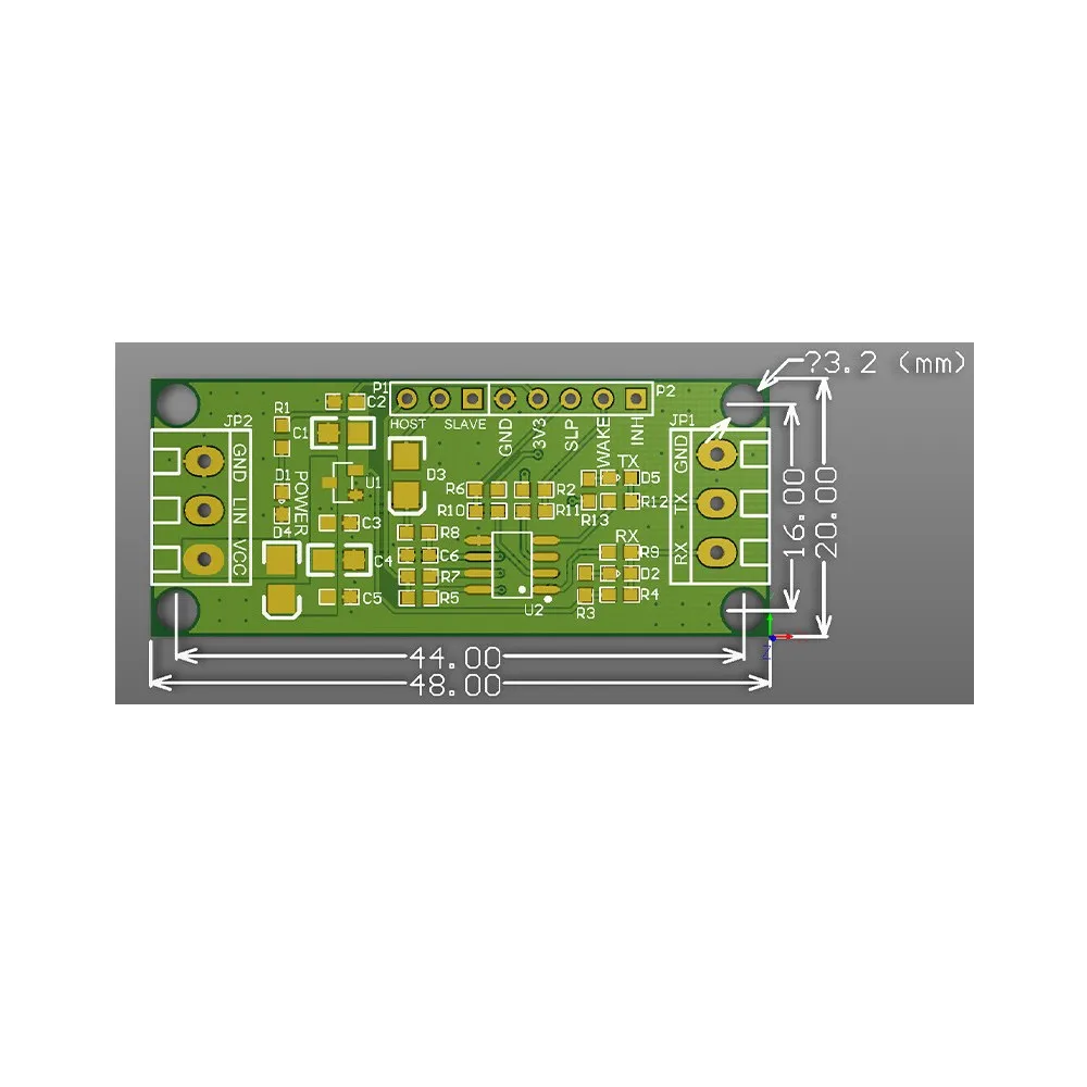 Bus Module TTL to LIN TJA1021 Automotive LIN Communication Debug Board Max 20kbps Transceiver with Power Indicator