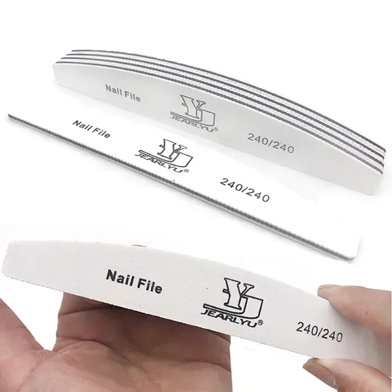 1Pcs Nagelvijl 80 100 150 180 240 Nail Polish File Set Limes A Ongles Professional Nails Files Grit Nail File Moon Style Tools