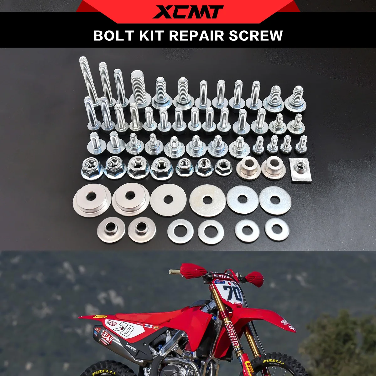

Motorcycles Fairing Fender Screw Bolt Kit Fastener Set For Honda CR CRF 125 150 250 300 350 450 250R 450R 250X 450X 250RX 450RX