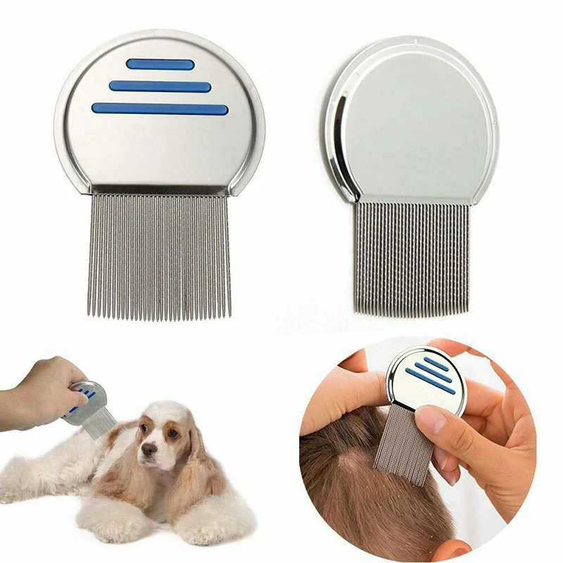 Peine de acero inoxidable Terminator para piojos de niños, tocado de depilación, superdensidad, cepillo de dientes, accesorio de cepillos para perros