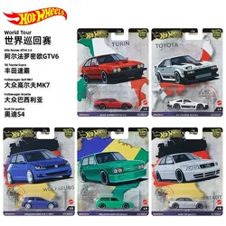 Original Hot Wheels Premium Car Culture World Tour Toy for Boy 1/64 Diecast Volkswagen Golf Brasilia Audi S4 Quattro Alfa Toyota