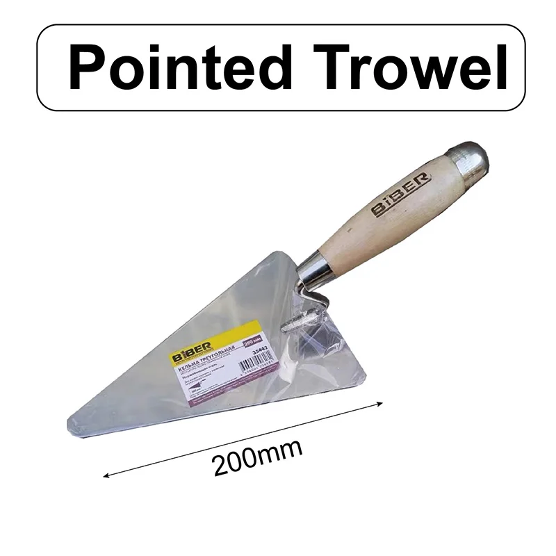 Mason Trowel Shovel Tool Putty Scraping Wall Filling Shovel Wood Handle Stainless Steel Blade Corner Spatula Two Styles