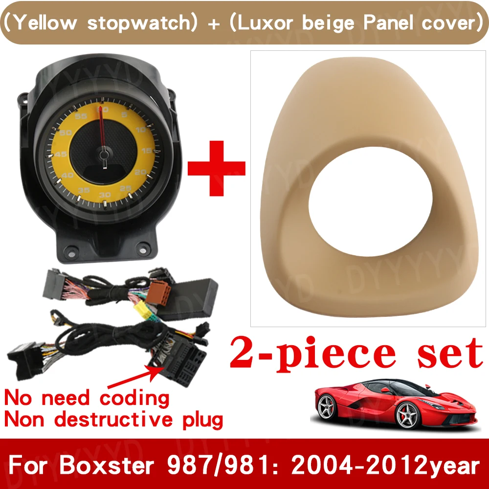 Stopwatch klok instrumentenpaneel sport chrono stopwatch dashboard cover Cayman 987 klok stopwatch voor Porsche Boxster 987 981