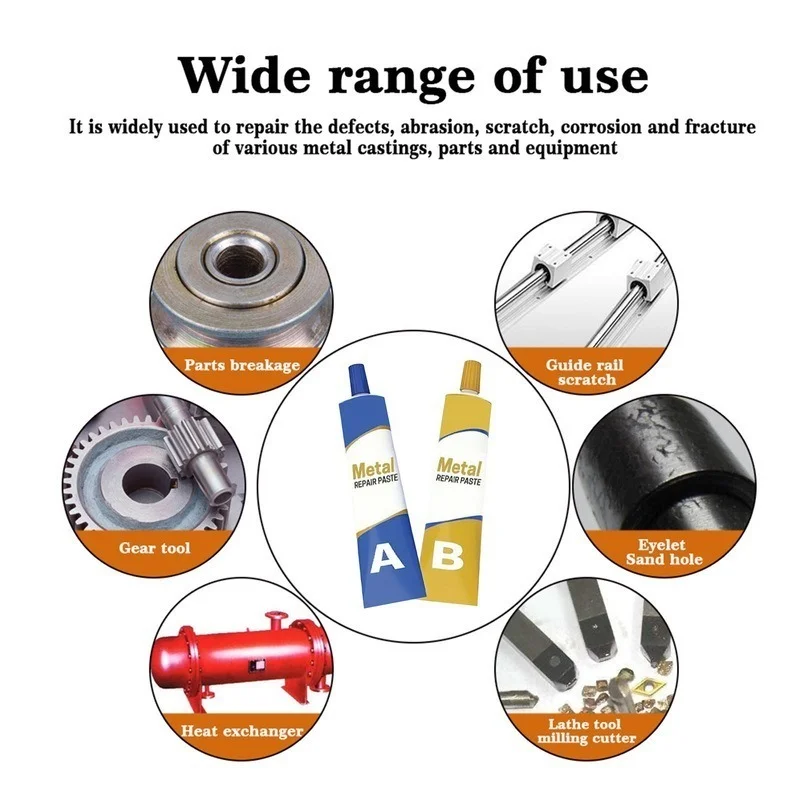 2 pz AB colla riparazione colla riparazione adesivo industriale acciaio metallo vetro ceramica saldatura parete riparazione perdita tappatura colla
