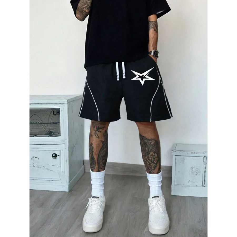 

Мужские повседневные шорты с полосатым узором, пляжные шорты в стиле Emo 2000-х годов