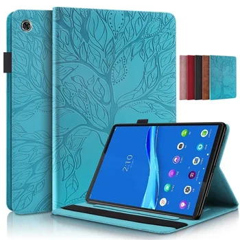 Lenovo Tab M10 FHD Artı M10Plus 10.3 TB-X606X 3D Ağaç Kabartmalı Tablet Kapak için Funda Lenovo Tab M10 Artı 3rd Gen Kılıf