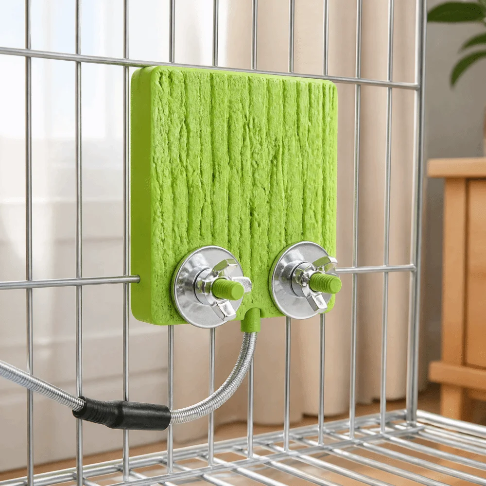 5W Power Heated Bird Perch 12V Voltage US Plug Warm Bird Stand 100-240V Input Small Size Temperature-Adjustable Warmer