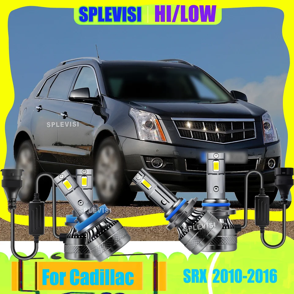 

High-Luminosity 200W LED Headlamp Hi/Low Beam Bulb Headlights W/Cooling Fan For Cadillac SRX 2010 2011 2012 2013 2014 2015 2016