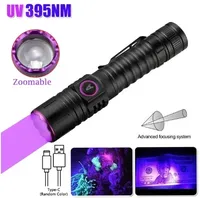 15W UV 365nm High power Blacklight USB Flashlight Invisible Ink Marker Cat Dog Urine Tinea Ore Money Scorpion Fluorescence Light