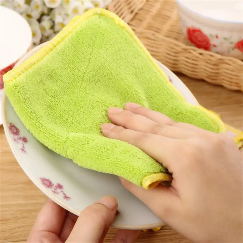 10/50/100PCS Rag Good Air Permeability Double-sided Absorbent 14cm×24cm Fiber Cleaning Cloths Absorbent Lint Cloth Easy To Clean