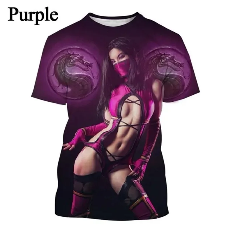 Mortal Kombat 3D Printed T-Shirts For Men Women Fashion Short Sleeves Crew Neck Tee Tops Cool Oversized T Shirt Streetwear