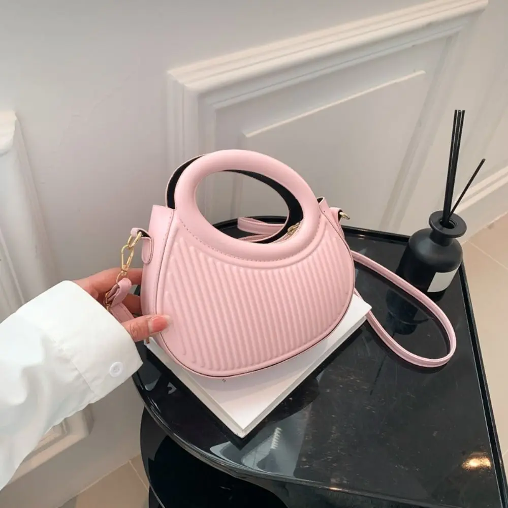 

Fashion Women Shoulder Bag Armpit Bag Design Underarm Bag Pleated Saddle Bag Solid Color Messenger Bag Purse Handbags
