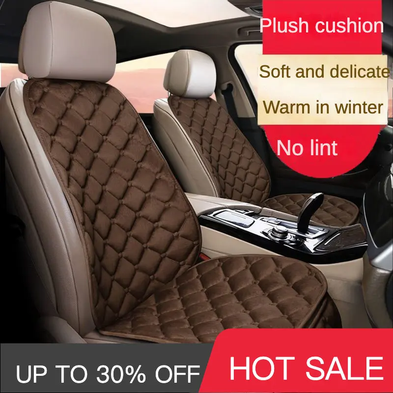 

Car seat cushion, half filled with plush in winter, five seat universal for warmth car seat covers accesorios para auto