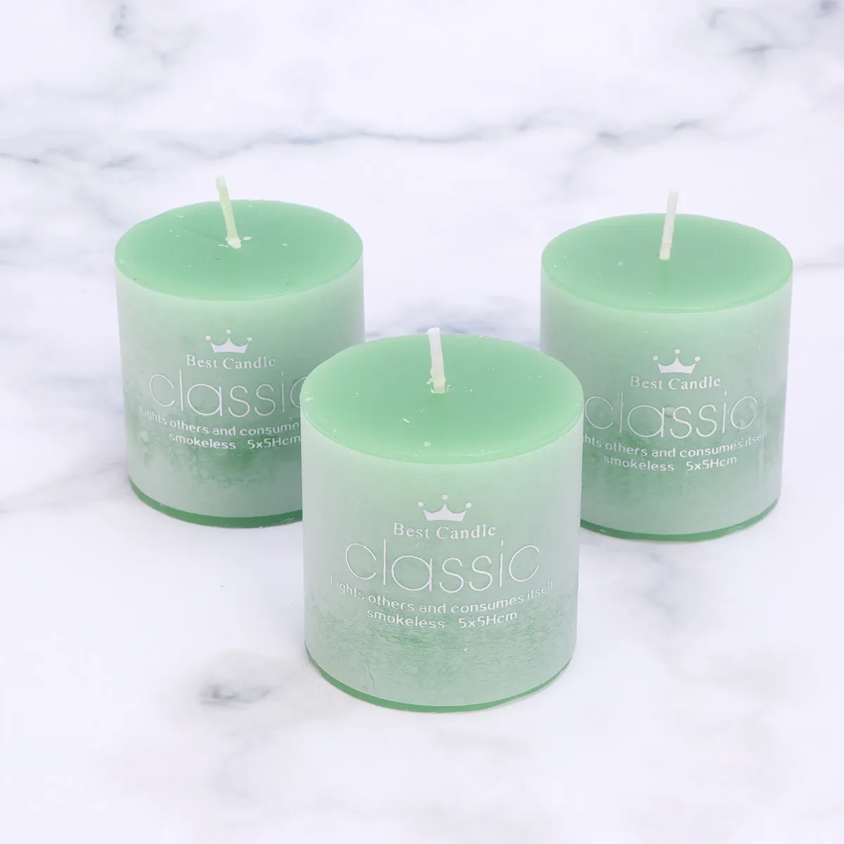 

Набор из 6 ароматических свечей для дня рождения, бездымные, с ароматом зеленого чая, для свадьбы, вечеринки, спа, декоративные, длительное время горения