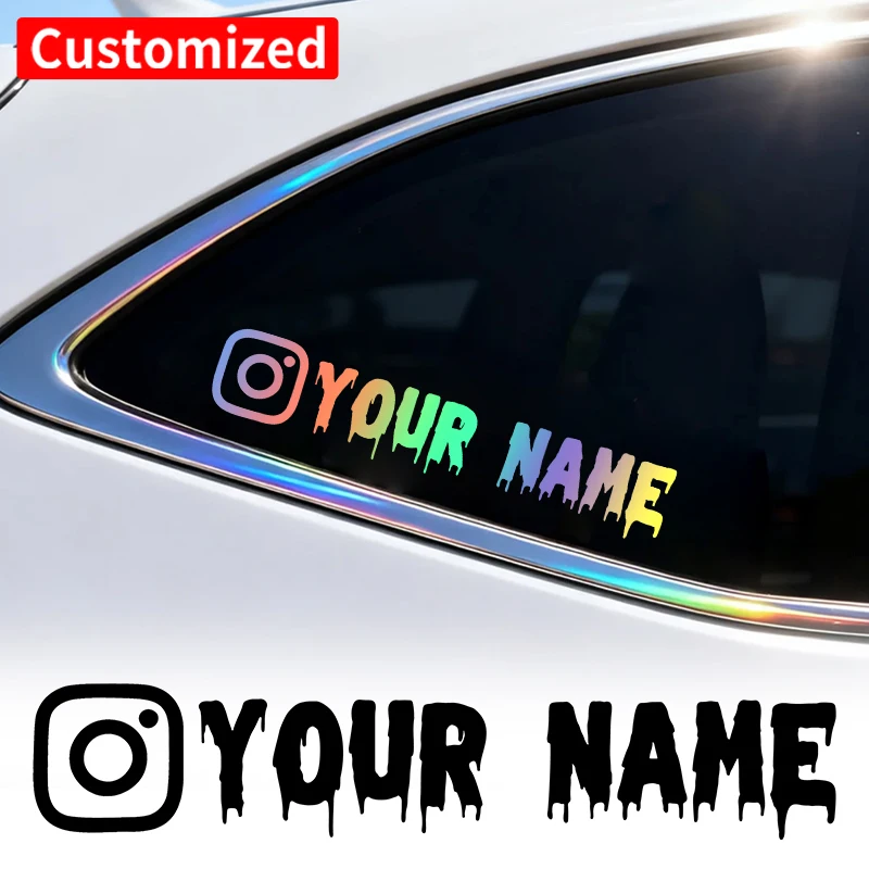Picture 6: 1PC User Name Blood Custom Personalized Instagram Motorcycle Stickers Waterproof DIY Fuel Tank Helmet Car Bicycle Vinyl Decals