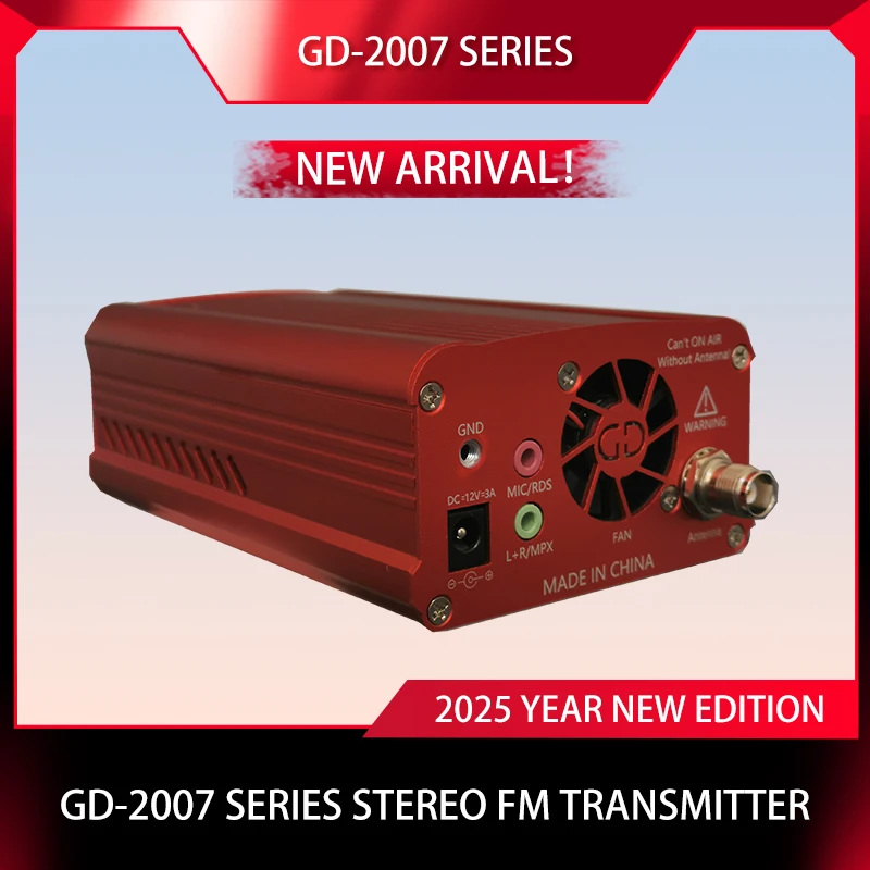 GD-2007 10W FM Transmitte Continuous Output (Q9)BNC Radios Station