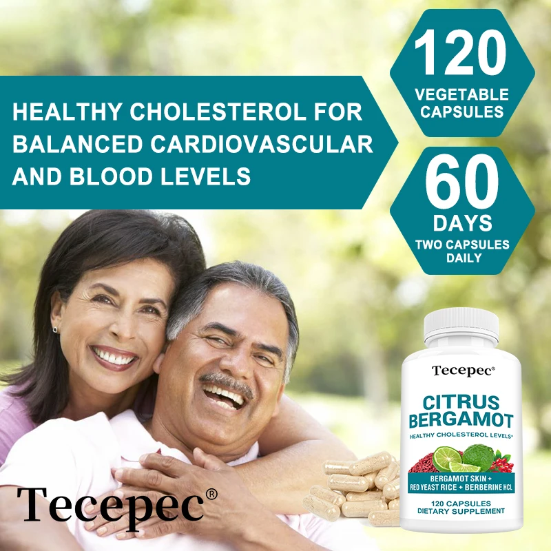 Premium Citrus Bergamot Extract Capsules - Heart & Cardiovascular Support, Immune Boost, Helps with Overall Health, Non-GMO