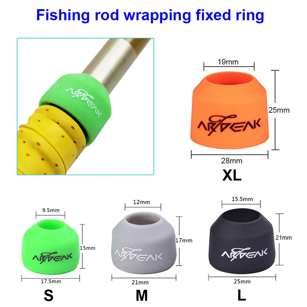 Silicone world 1pcs Fishing Rod Handle Protective Case Silica gel Lure Rod Bottom Protector Random ColorTackle Accessories