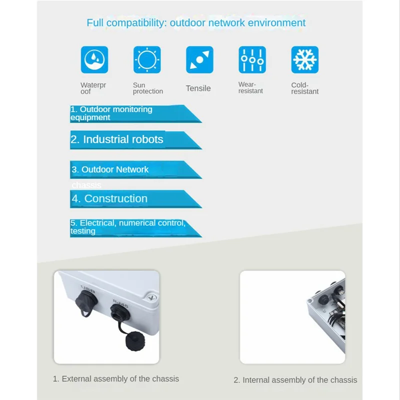 1 Uds RJ45 Cable de extensión impermeable macho a hembra conector 8P8C Cable de extensión LAN Ethernet montaje en Panel, bloqueo rápido