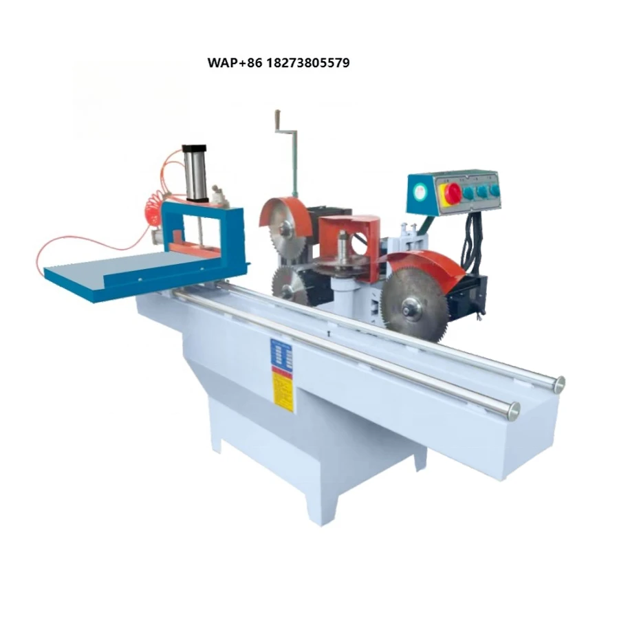 WELLMAX Woodworking Tool for Door and Window Production Pneumatically Tenon Machine Double Track Five Disc Tenoning Machine