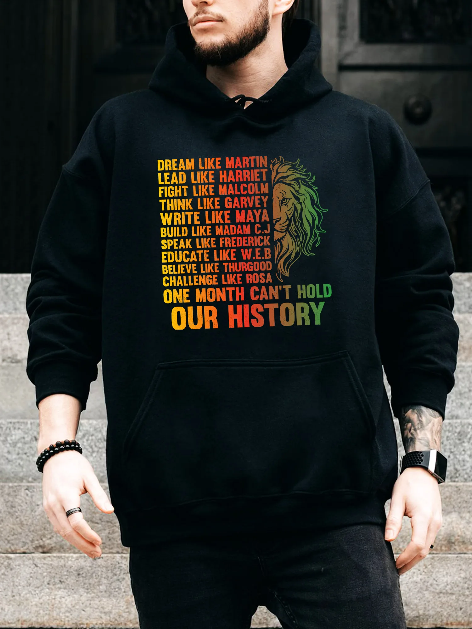 

Мужская толстовка с капюшоном на шнурке «Один месяц не может удерживать» — повседневный удобный черный пуловер, осенне-зимняя толстовка с капюшоном