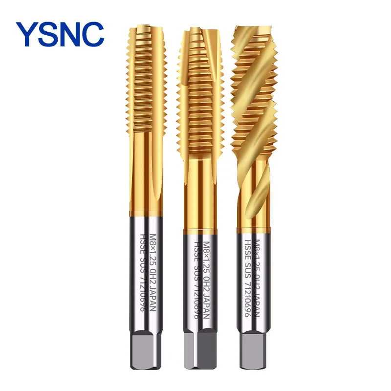 

HSS Cobalt Containing Tip Screw tap Machine tap drill tools Stainless Steel Special Titanium-Plated thread tapping M3 M4 M5 M6