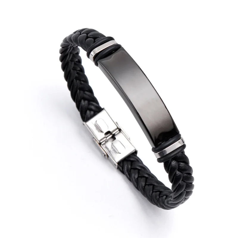 

Braided stainless steel bracelets for men fashion accessories