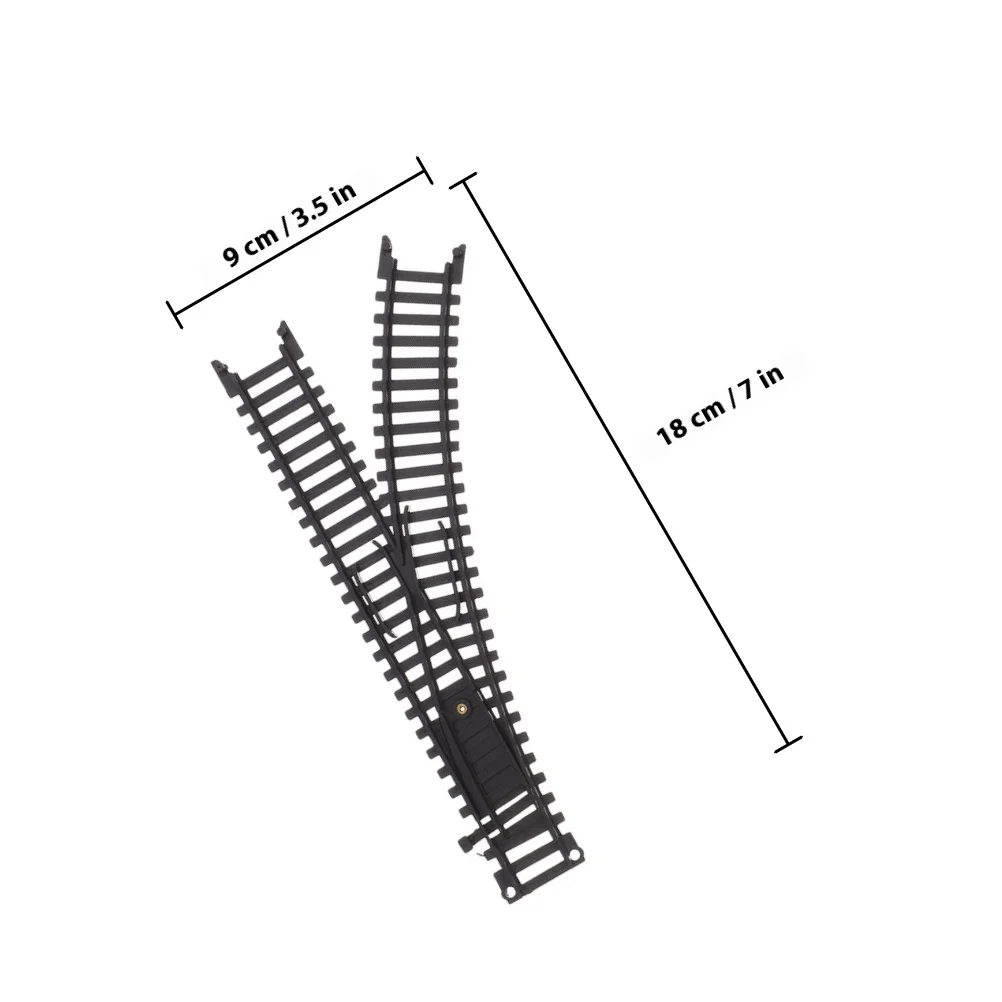 2 Paar elektrische kleine Eisenbahngleisten-Zubehör, Kunststoff-Eisenbahnschiene für Kinder, Hochgeschwindigkeits-Zug-Set, Spielset, Lokomotive-Schiene