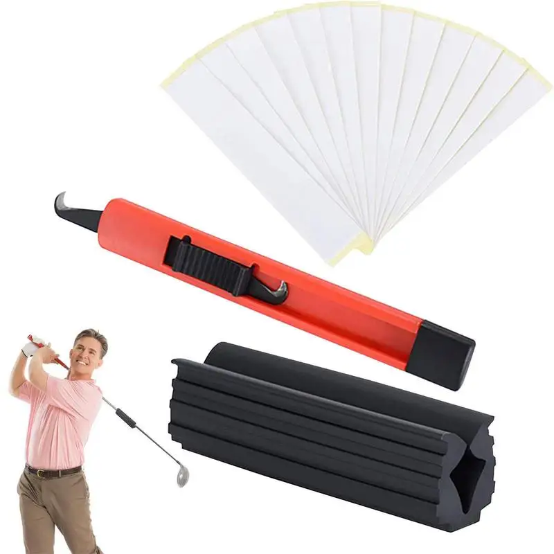 Durable Golf Club Grip Kit Tape Rubber Vise Repair Replace Install Tool Hook Blade Golf Club Regripping Kit Golf Accessories