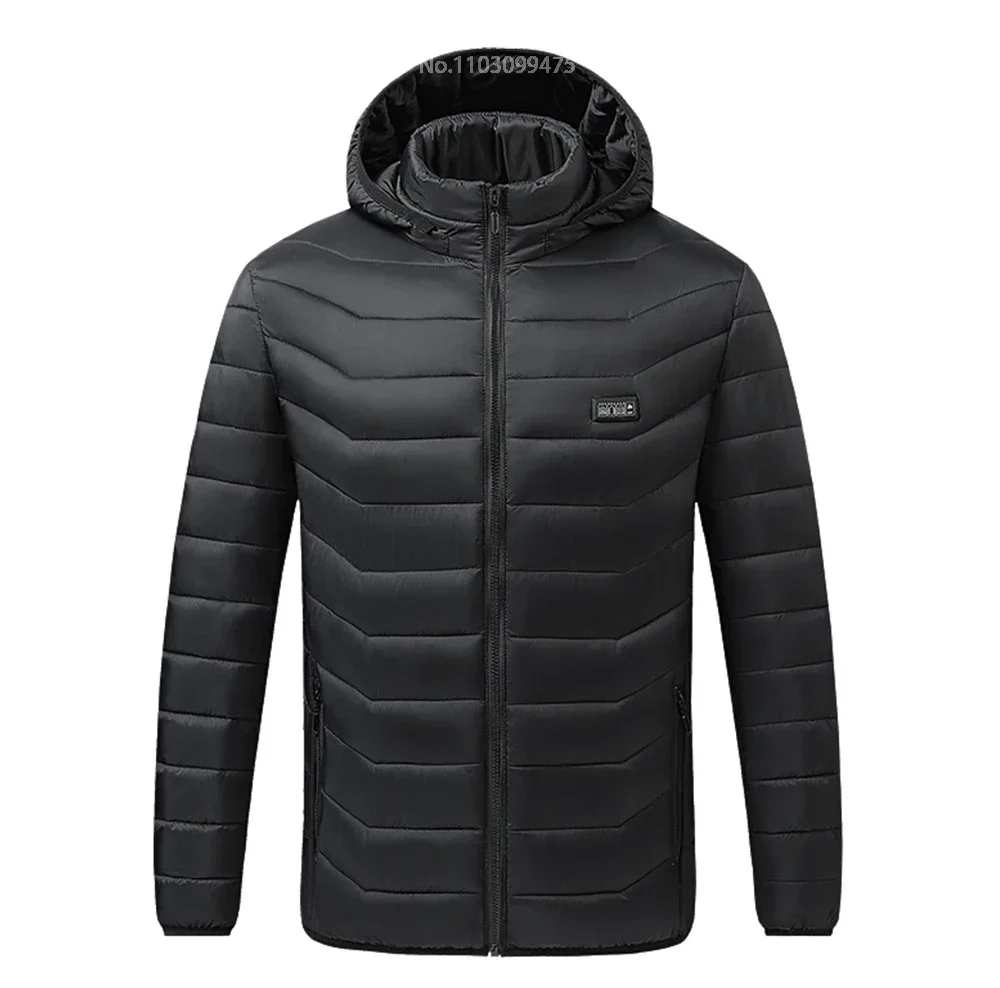 Selbstheizende Jacke, Unisex, beheizte Daunenjacke, thermische Baumwollkleidung, für Jagd, Wandern, Camping, Skifahren, Schnee, beheizter Mantel, 2-25 Heizzonen. – Detail 24