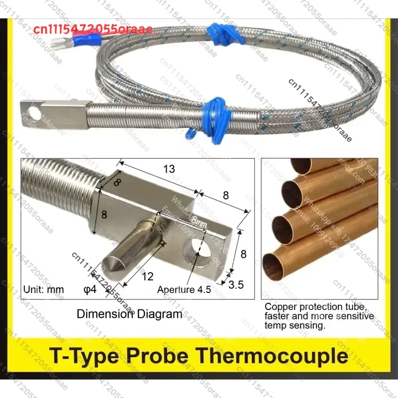 WRNT-RLD-T J Type K Type Thermocouple Sensor Hot Runner T Shape Button Probe for Injection Mold Manifold Temperature