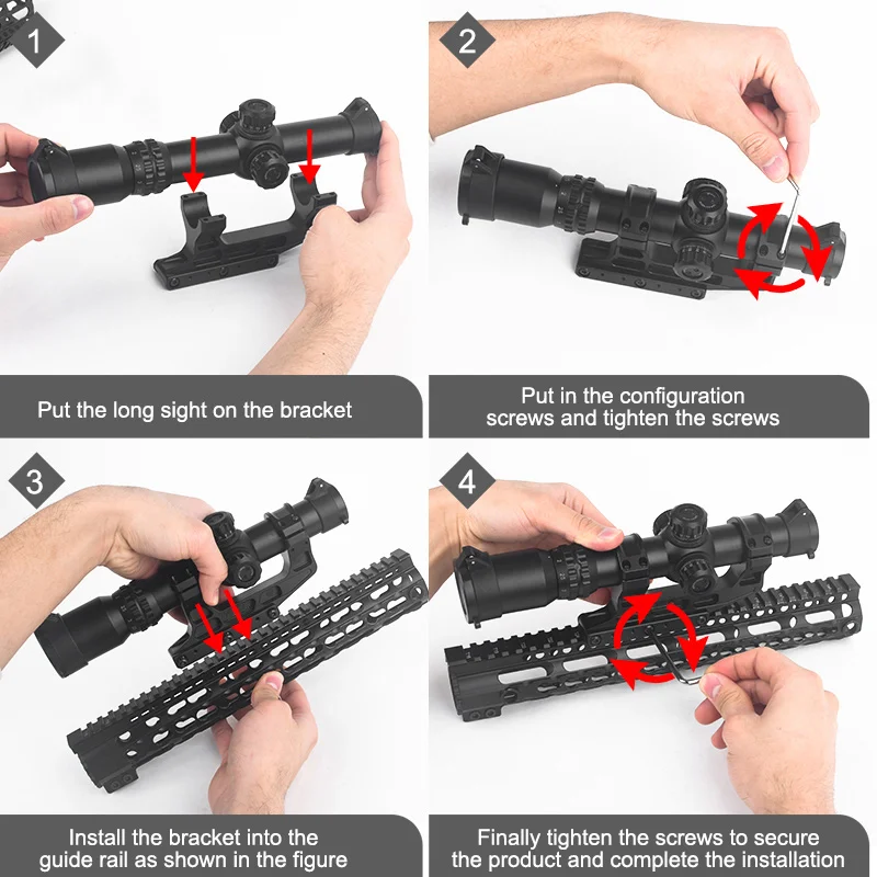 WADSN Airsoft Tactical Fast Lpvo Scope Mount 30mm Red Dot Torch for AR15 Rifle Weapon 20mm Picatiny Rail Sight Base Accessories