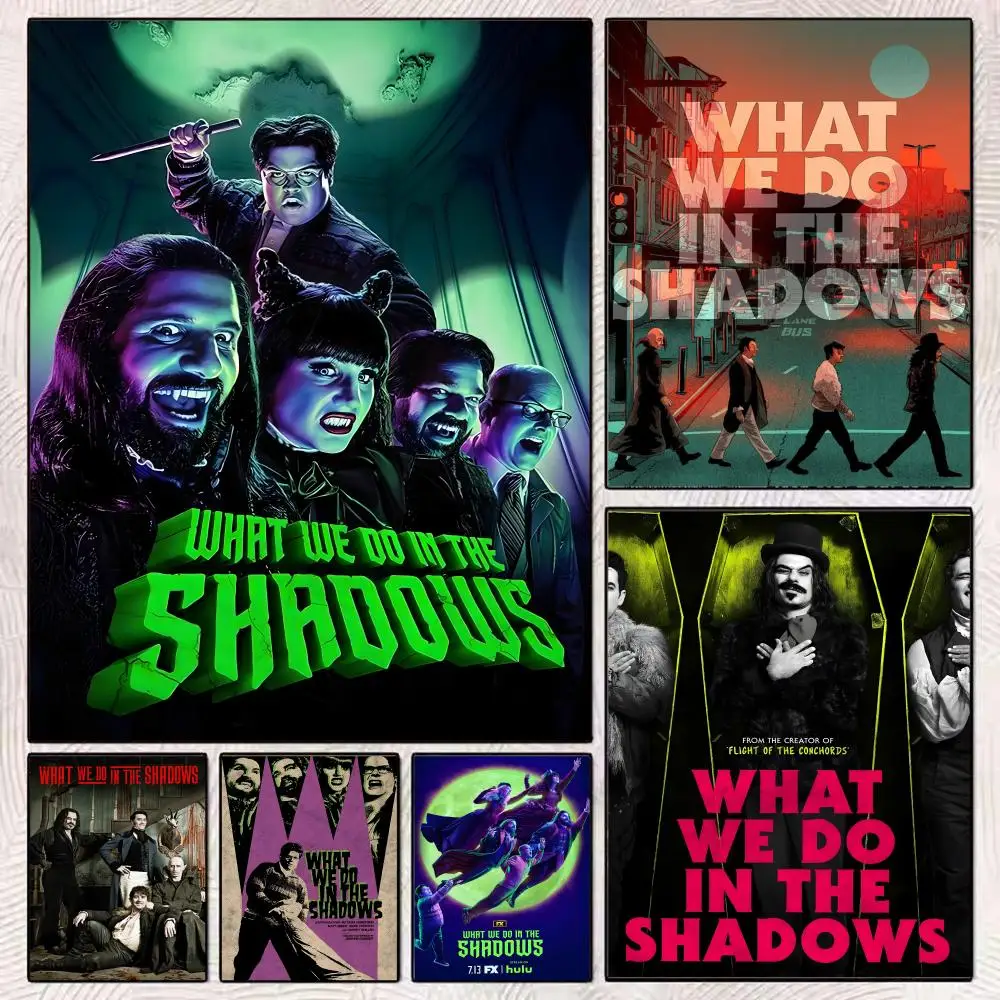 

Movie W-What We Do in the Shadows Poster HD Art Mural Wallart Waterproof Vintage Print Decor for Home Decoration DIY Durable