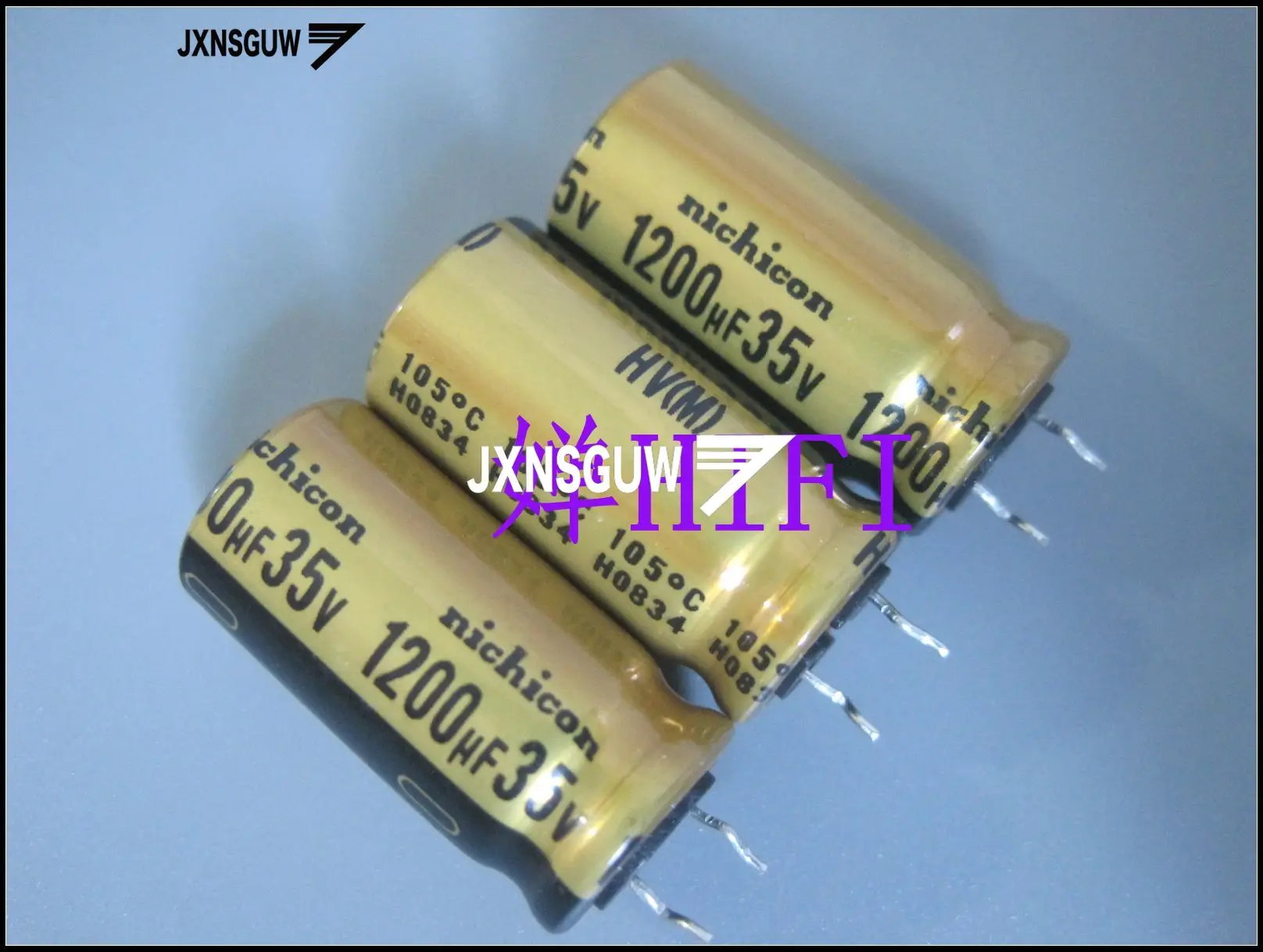 10PCS NICHICON HV 35V1200UF 12.5X25MM 1200UF 35V original Golden shell Aluminum electrolytic capacitor 105 degrees 1200uF/35V