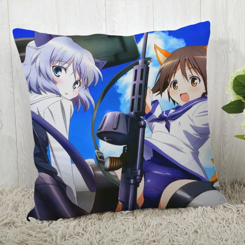 Pillow Cover Customize Strike Witches Pillowcase Modern Home Decorative Pillow Case 45X45cm,40X40cm