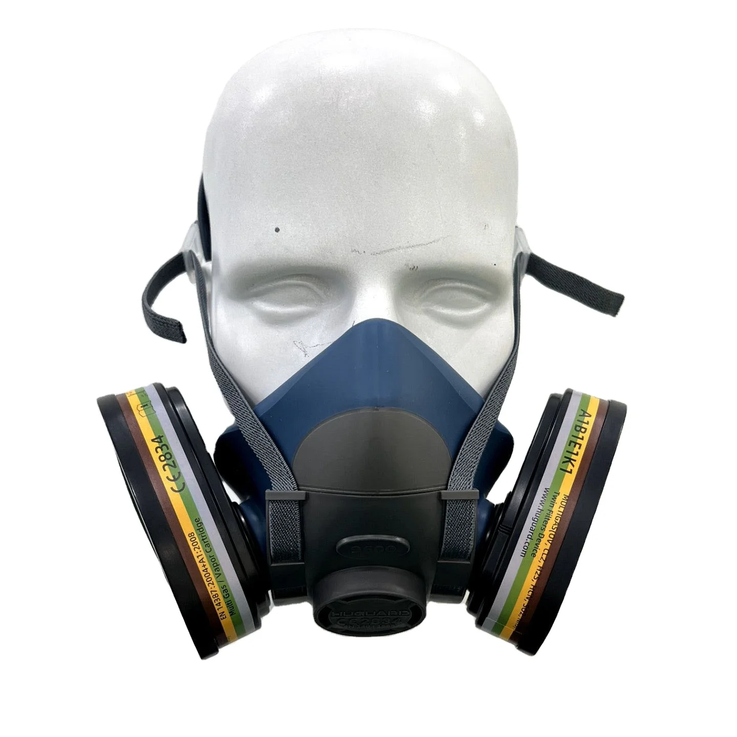 جودة عالية مريحة ضد التلوث حماية الغاز العضوي حمض البخار صندوق مرشح الغاز استبدال رذاذ الطلاء قناع الغاز