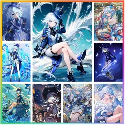 Furina Genshin Impact Focalors Portrait Game Character Diamond Painting 5D DIY Art Cross Stitch Kit Mosaic Embroidery Home Decor