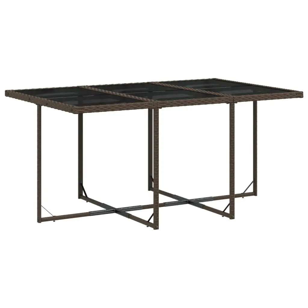 Ensemble de salle à manger avec coussins, rotin XR marron, 7 pièces, mobilier d'extérieur pour des réunions confortables