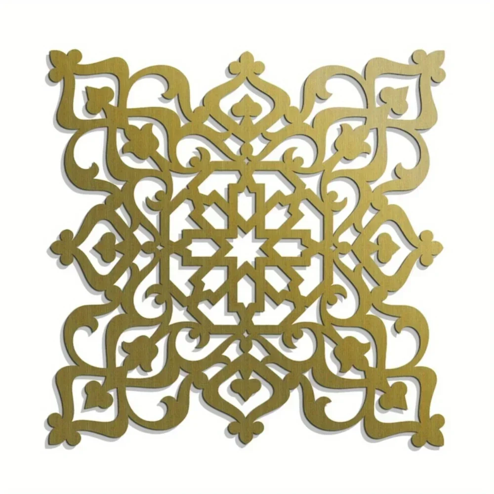 CIFBUY Islamic Aluminum Wall Art Moroccan Arabesque Waterproof Durable Metal Sculpture for Living Room Bedroom Home Decor